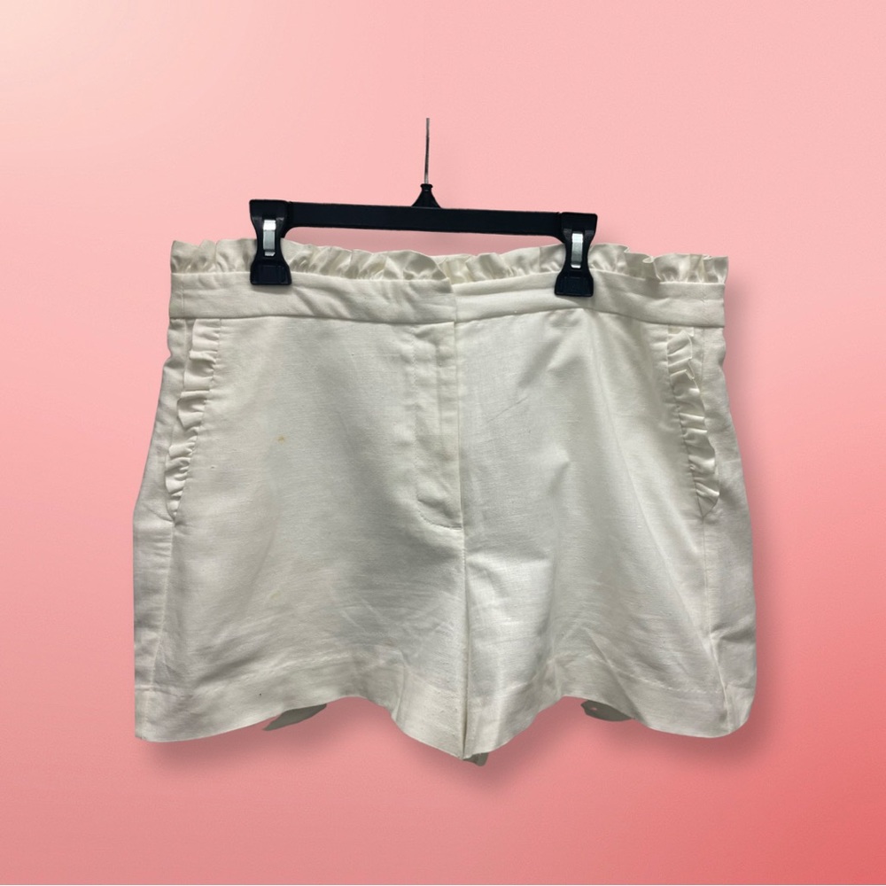 J. Crew Ruffle Detail Short-White
